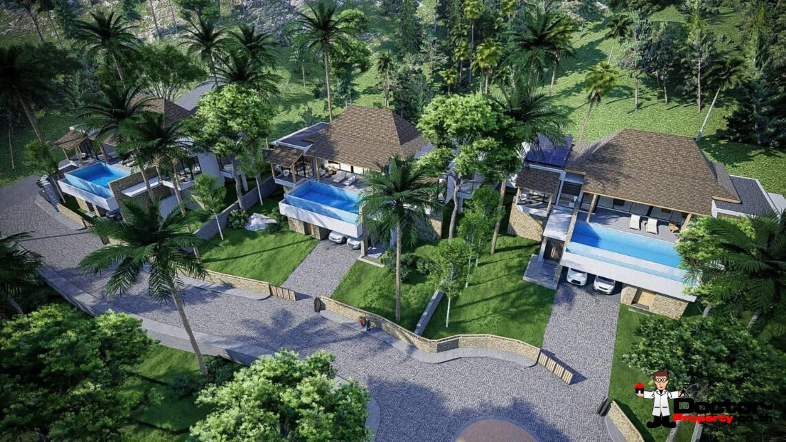 Spacious 3 Bedroom Pool Villa with Sea View in Mae Nam, Koh Samui – For Sale