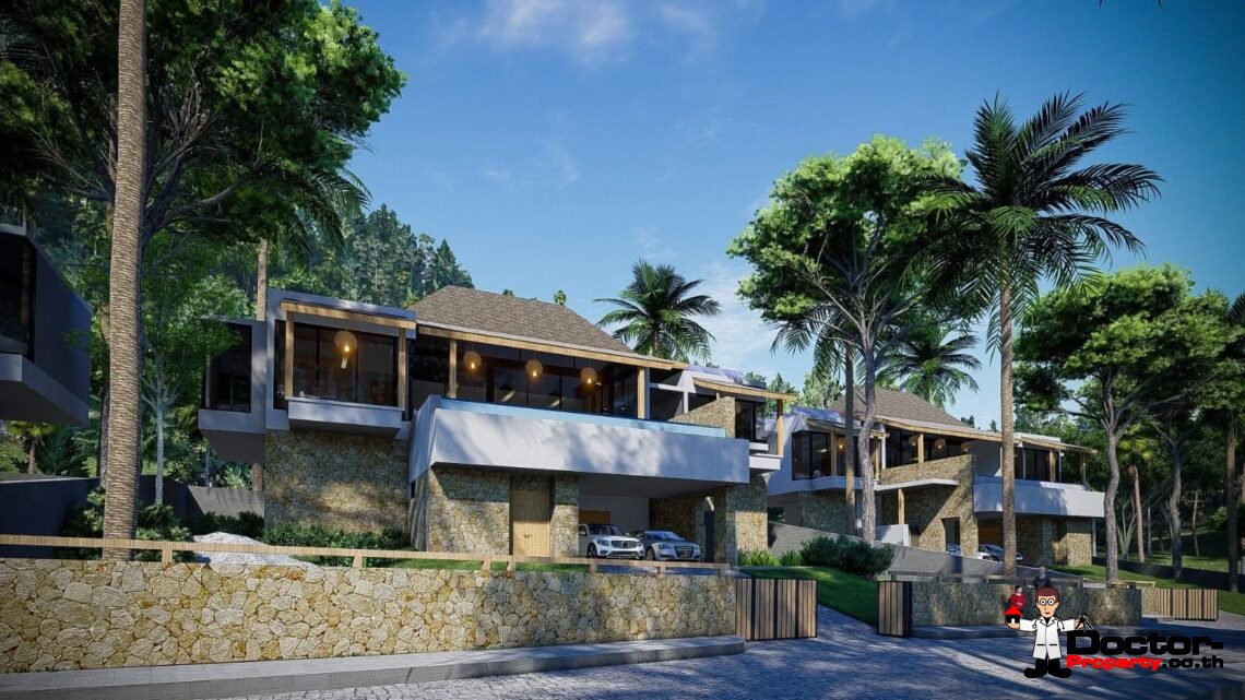 Spacious 3 Bedroom Pool Villa with Sea View in Mae Nam, Koh Samui – For Sale