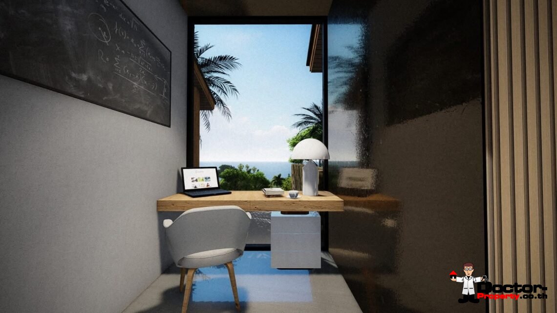 Spacious 3 Bedroom Pool Villa with Sea View in Mae Nam, Koh Samui – For Sale