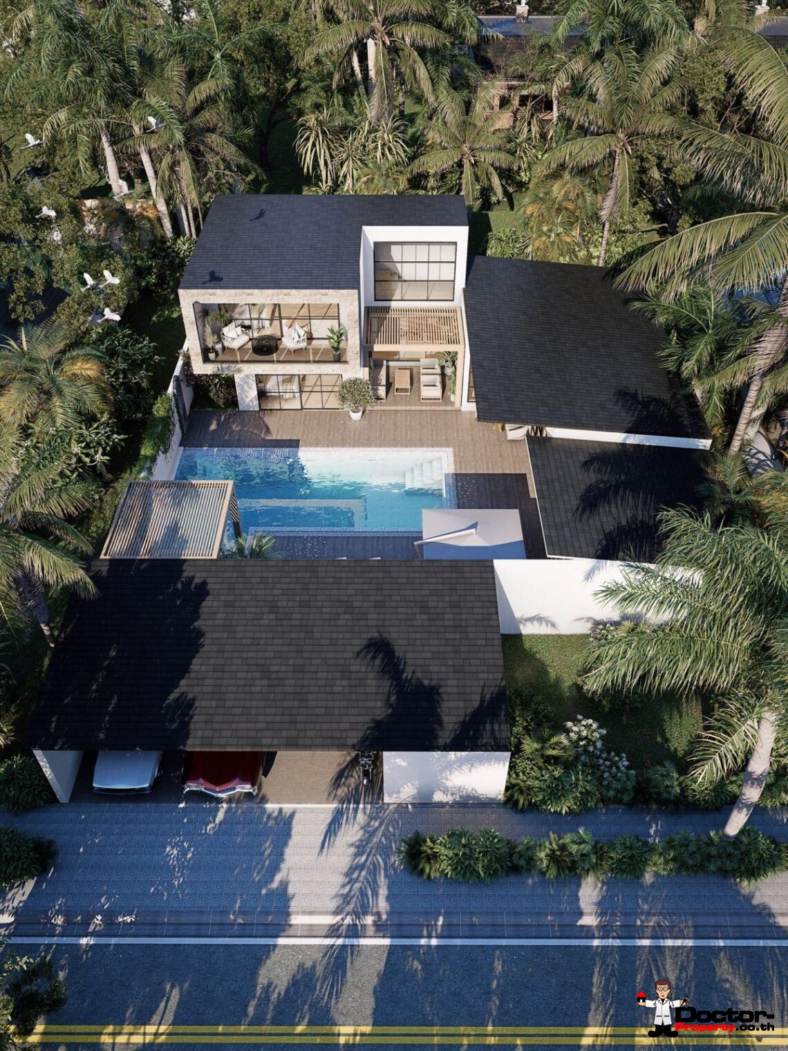 3 Bedroom Pool Villa in Bang Rak, Koh Samui – For Sale