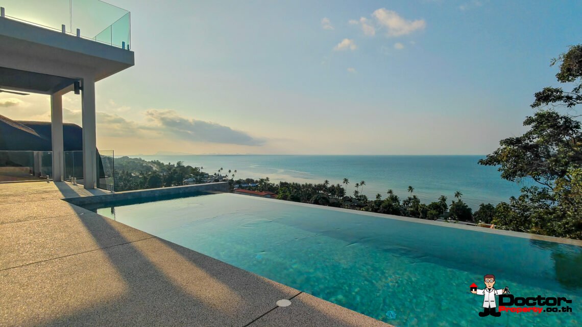 3 Bedroom Pool Villa with Sea View in Bang Por, Koh Samui – For Sale