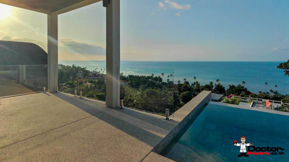 3 Bedroom Pool Villa with Sea View in Bang Por, Koh Samui – For Sale