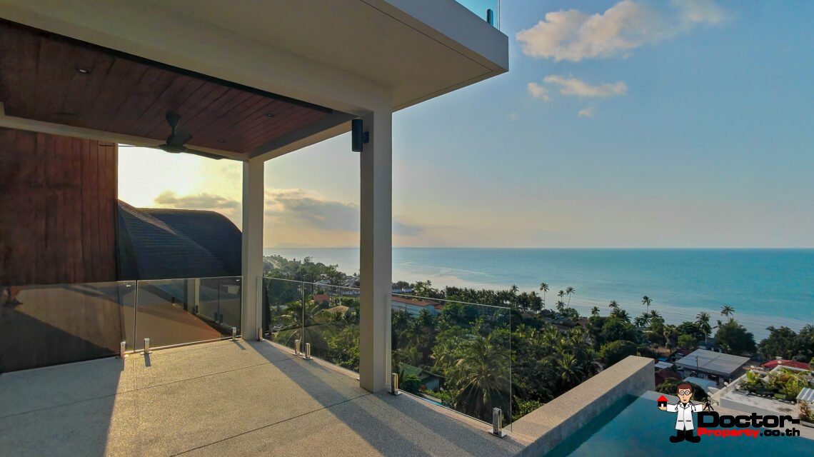 3 Bedroom Pool Villa with Sea View in Bang Por, Koh Samui – For Sale