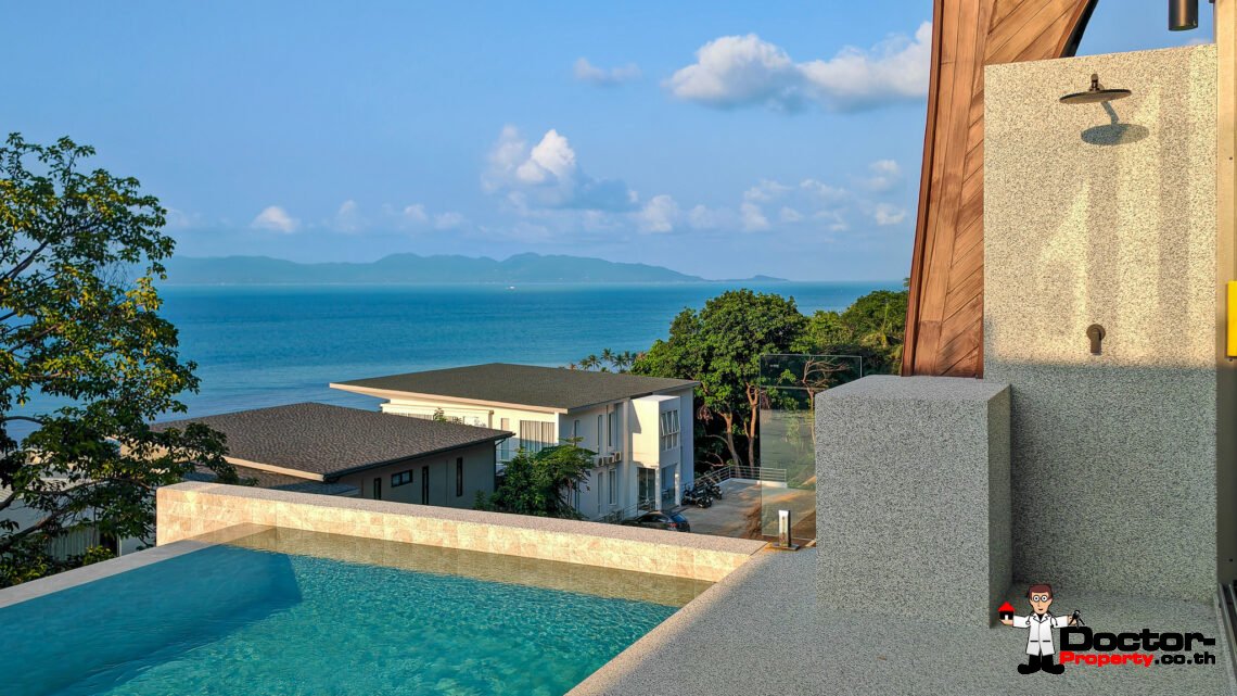 3 Bedroom Pool Villa with Sea View in Bang Por, Koh Samui – For Sale