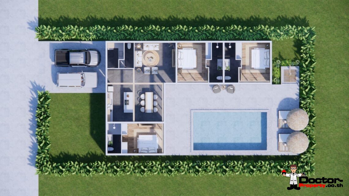 3 Bedroom Pool Villa in Plai Laem, Koh Samui – For Sale