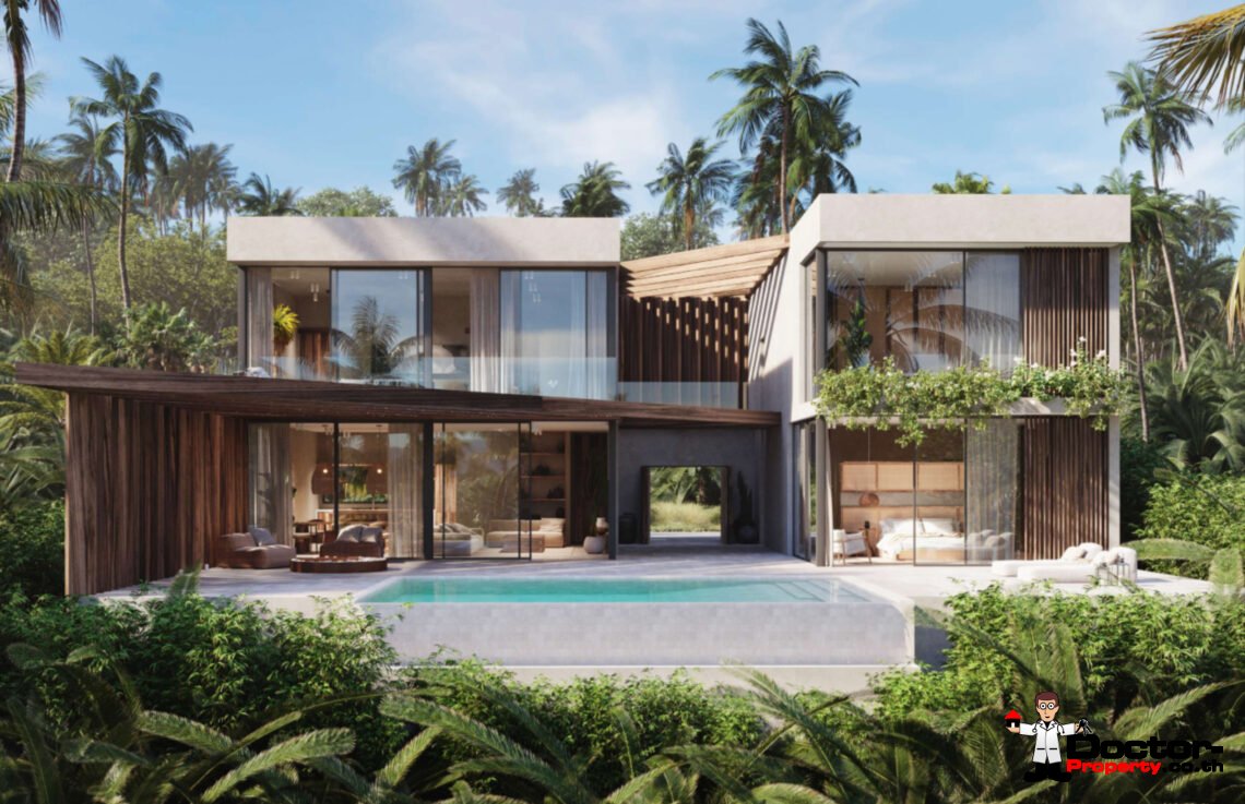 3 Bedroom Pool Villa with Sea View in Ban Tai, Koh Samui – For Sale