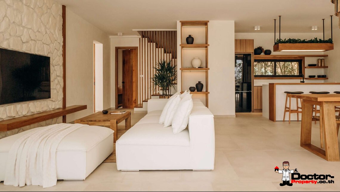 3 Bedroom Pool Villa with Sea View in Ban Tai, Koh Samui – For Sale