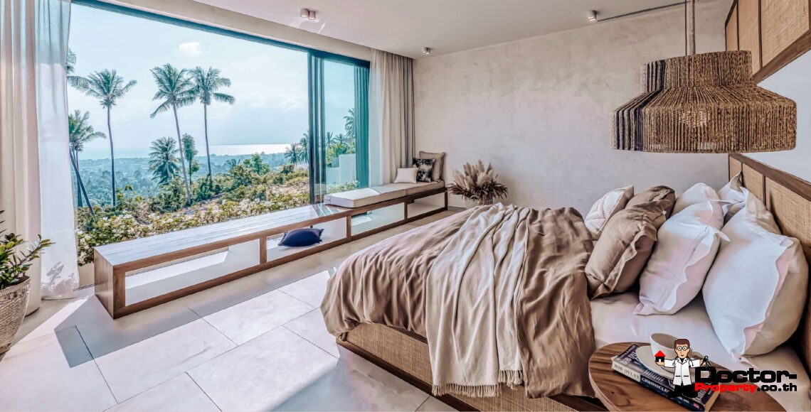 3 Bedroom Pool Villa with Sea View in Ban Tai, Koh Samui – For Sale