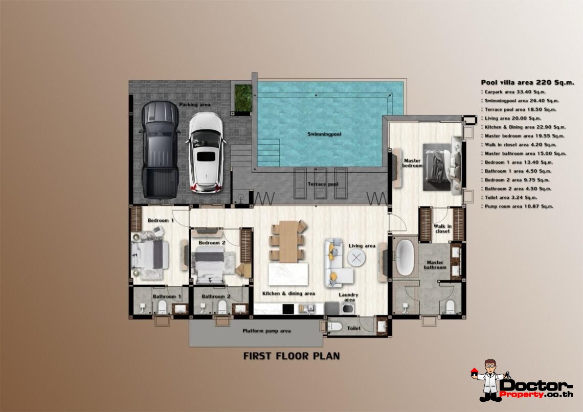3 Bedroom Pool Villa in Plai Laem, Koh Samui – For Sale