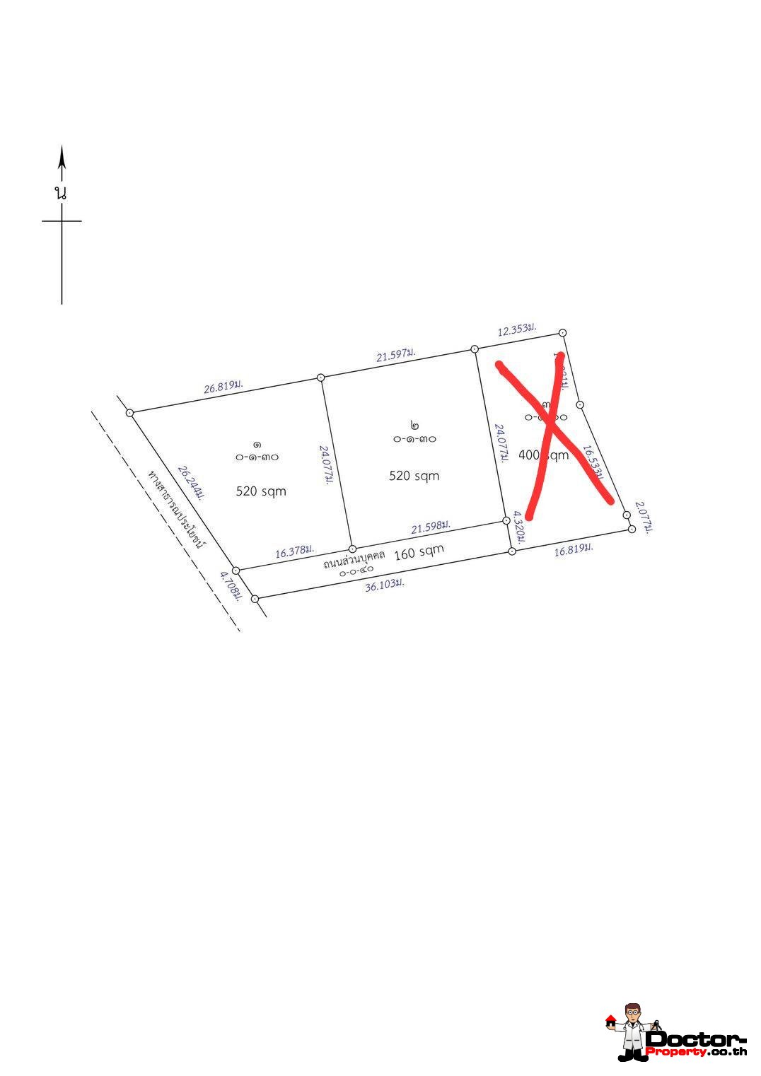 Flat Land 520sqm with Mountain View in Mae Nam, Koh Samui – For Sale