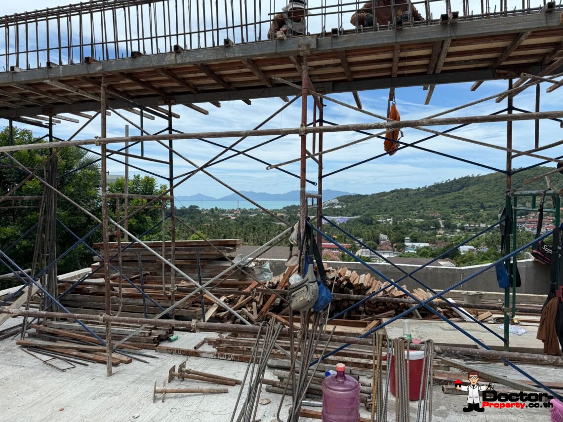 New 4 Bedroom Pool Villa with Sea View in Bo Phut, Koh Samui – For Sale