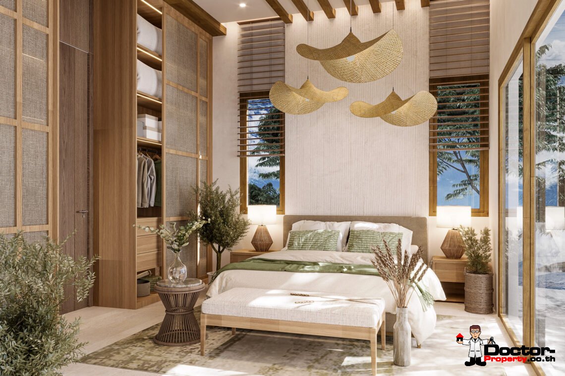 New 4 Bedroom Pool Villa with Sea View in Bo Phut, Koh Samui – For Sale