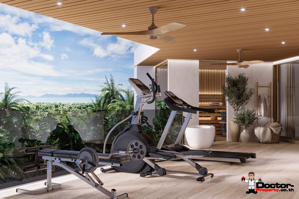 New 4 Bedroom Pool Villa with Sea View in Bo Phut, Koh Samui – For Sale