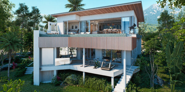 New 4 Bedroom Pool Villa with Sea View in Bo Phut, Koh Samui – For Sale