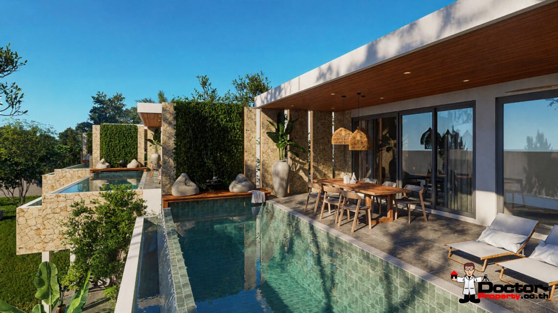 New 4 Bedroom Pool Villa with Sea View in Lamai, Koh Samui – For Sale