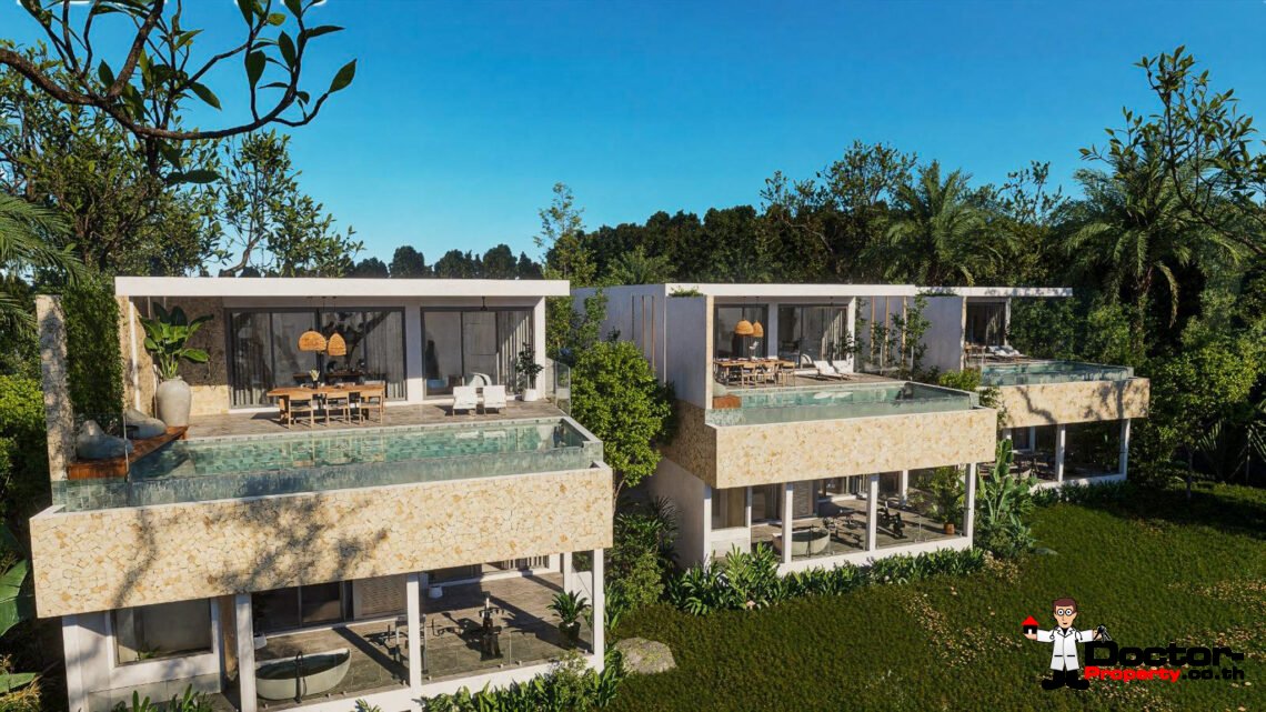 New 4 Bedroom Pool Villa with Sea View in Lamai, Koh Samui – For Sale