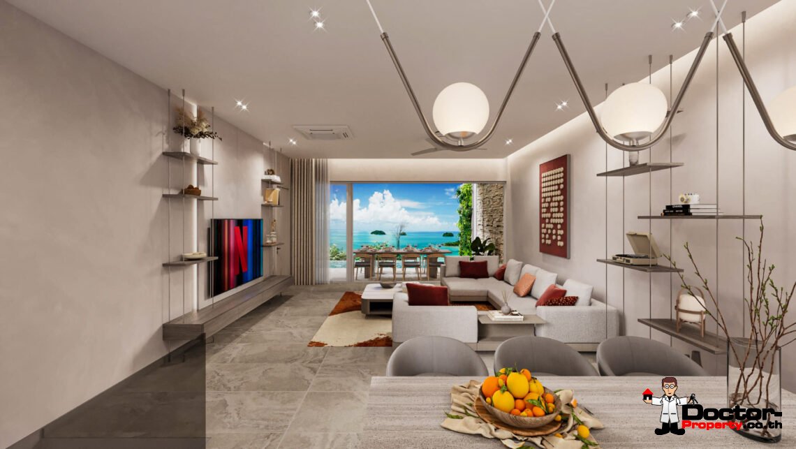 New 4 Bedroom Pool Villa with Sea View in Lamai, Koh Samui – For Sale