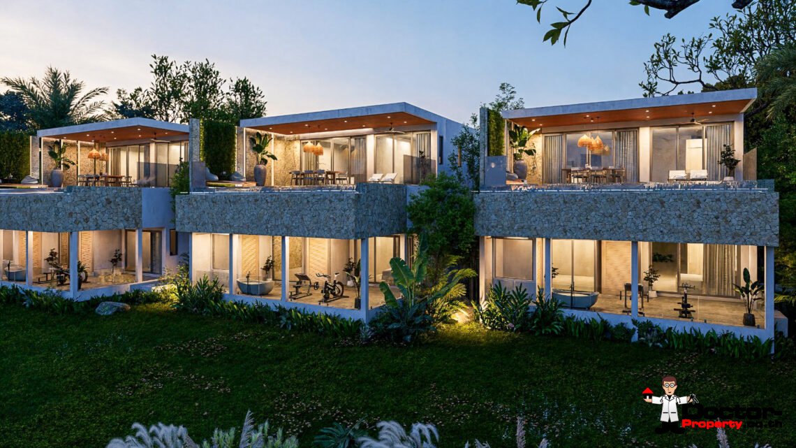 New 4 Bedroom Pool Villa with Sea View in Lamai, Koh Samui – For Sale