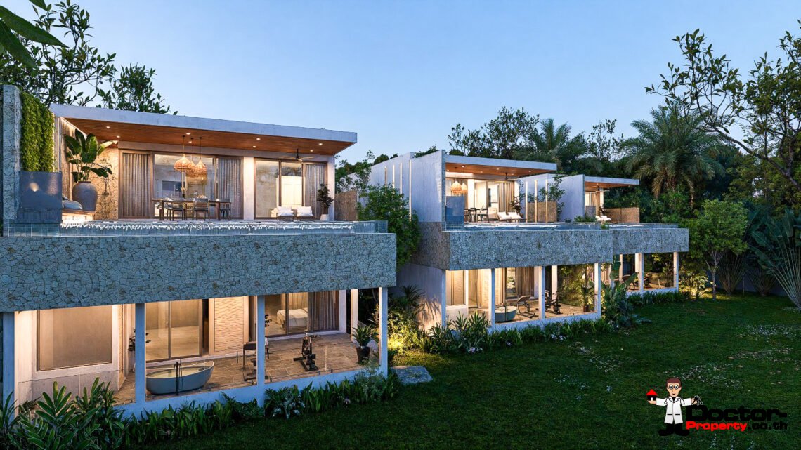 New 4 Bedroom Pool Villa with Sea View in Lamai, Koh Samui – For Sale