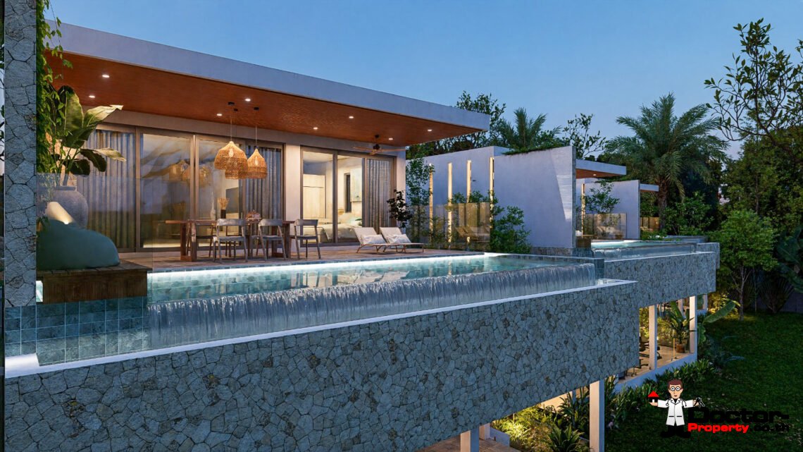 New 4 Bedroom Pool Villa with Sea View in Lamai, Koh Samui – For Sale