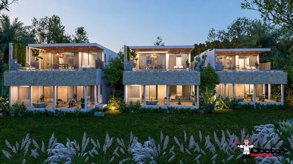 New 4 Bedroom Pool Villa with Sea View in Lamai, Koh Samui – For Sale