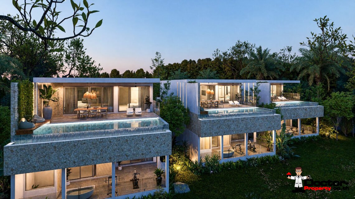 New 4 Bedroom Pool Villa with Sea View in Lamai, Koh Samui – For Sale