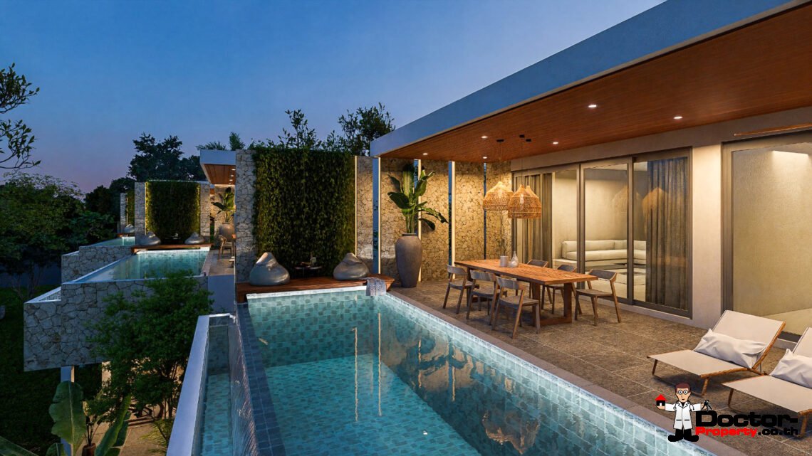 New 4 Bedroom Pool Villa with Sea View in Lamai, Koh Samui – For Sale