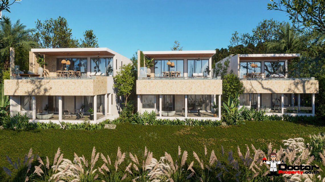 New 4 Bedroom Pool Villa with Sea View in Lamai, Koh Samui – For Sale