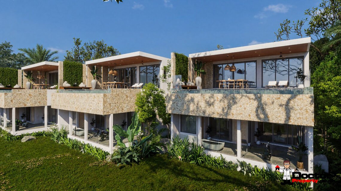 New 4 Bedroom Pool Villa with Sea View in Lamai, Koh Samui – For Sale