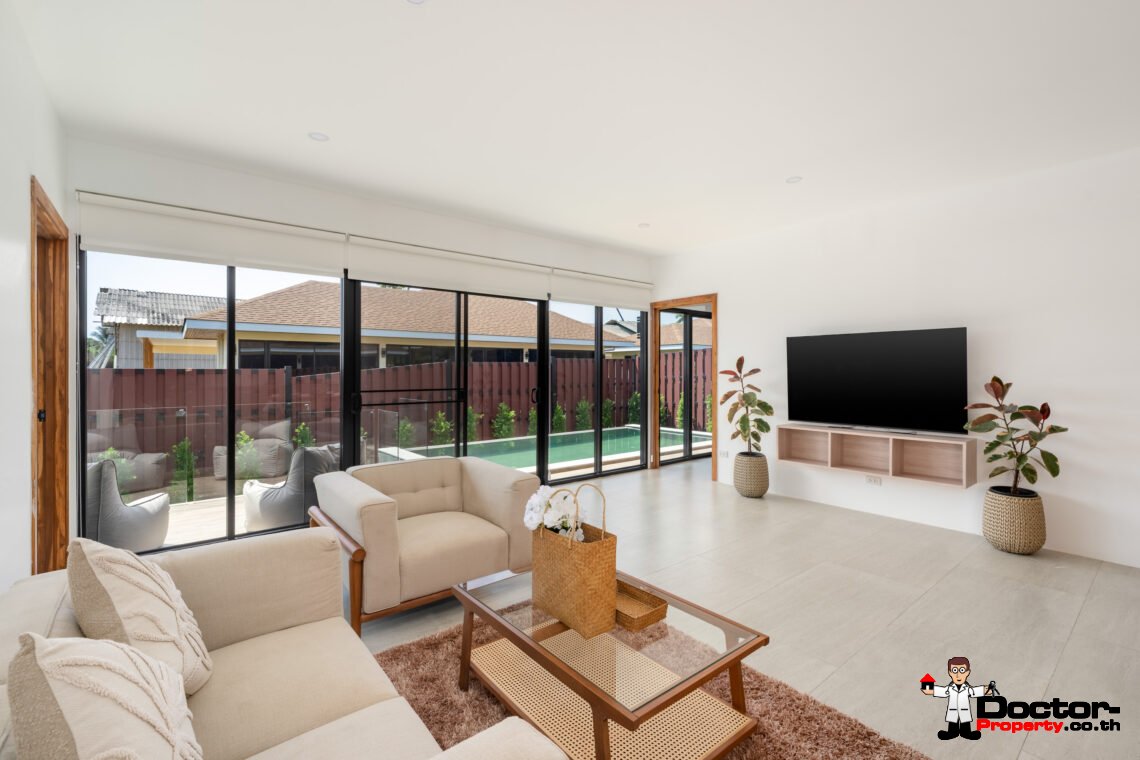 New 3 Bedroom Pool Villa in Bo Phut, Koh Samui – For Sale