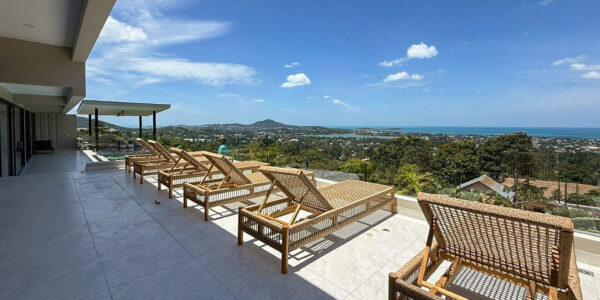 New 5 Bedroom Luxury Pool Villa with Sea View in Chaweng, Koh Samui – For Sale