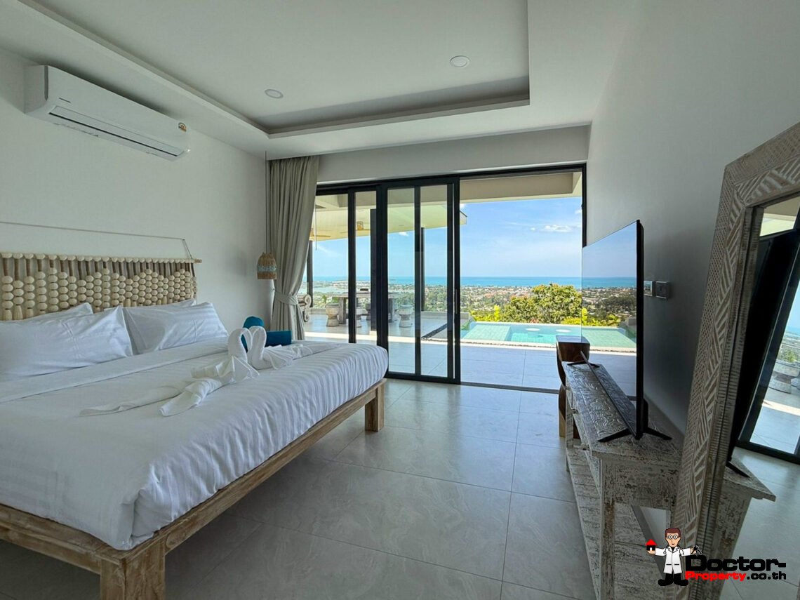 New 5 Bedroom Luxury Pool Villa with Sea View in Chaweng, Koh Samui – For Sale