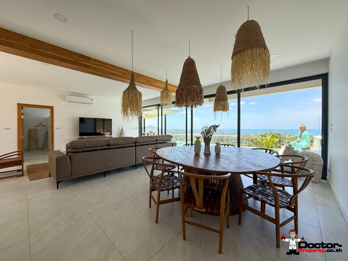 New 5 Bedroom Luxury Pool Villa with Sea View in Chaweng, Koh Samui – For Sale