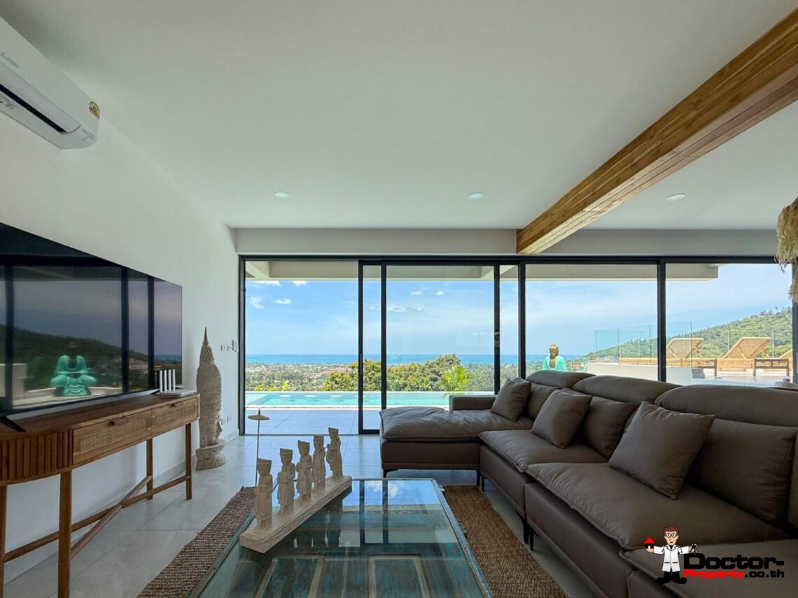 New 5 Bedroom Luxury Pool Villa with Sea View in Chaweng, Koh Samui – For Sale