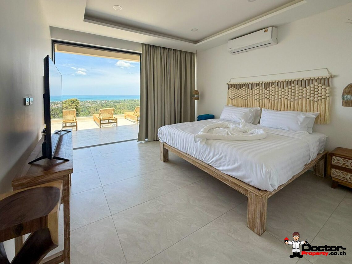 New 5 Bedroom Luxury Pool Villa with Sea View in Chaweng, Koh Samui – For Sale