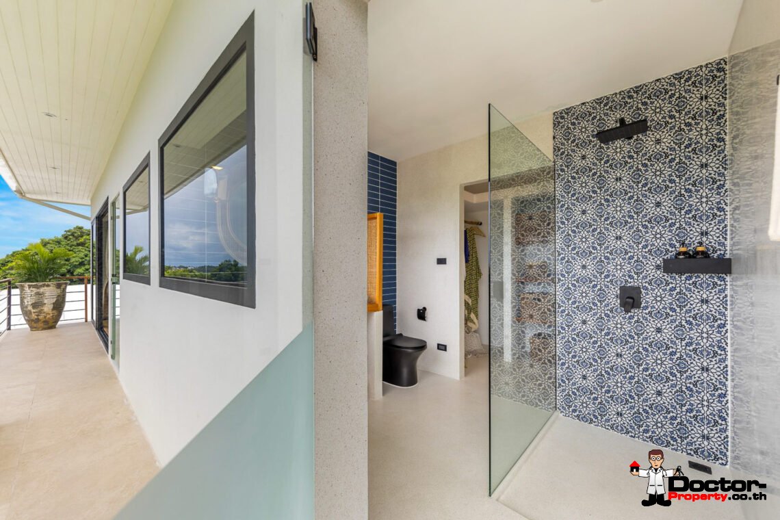 New Luxury 5 Bedroom Pool Villa with Sea View in Bo Phut, Koh Samui – For Sale