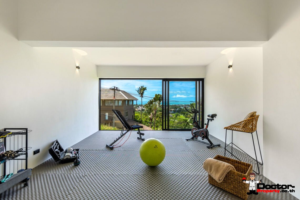 New Luxury 5 Bedroom Pool Villa with Sea View in Bo Phut, Koh Samui – For Sale