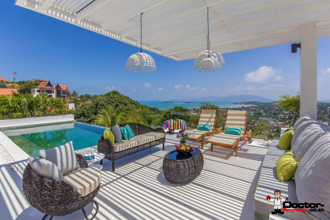 Luxury 5 Bedroom Pool Villa with Sea View in Plai Laem, Koh Samui – For Sale