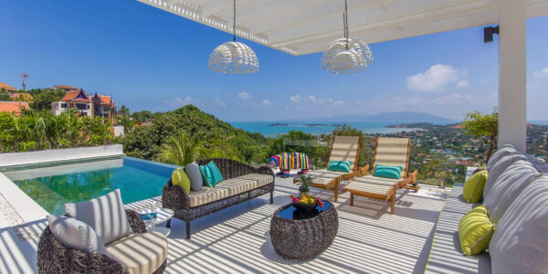Luxury 5 Bedroom Pool Villa with Sea View in Plai Laem, Koh Samui – For Sale