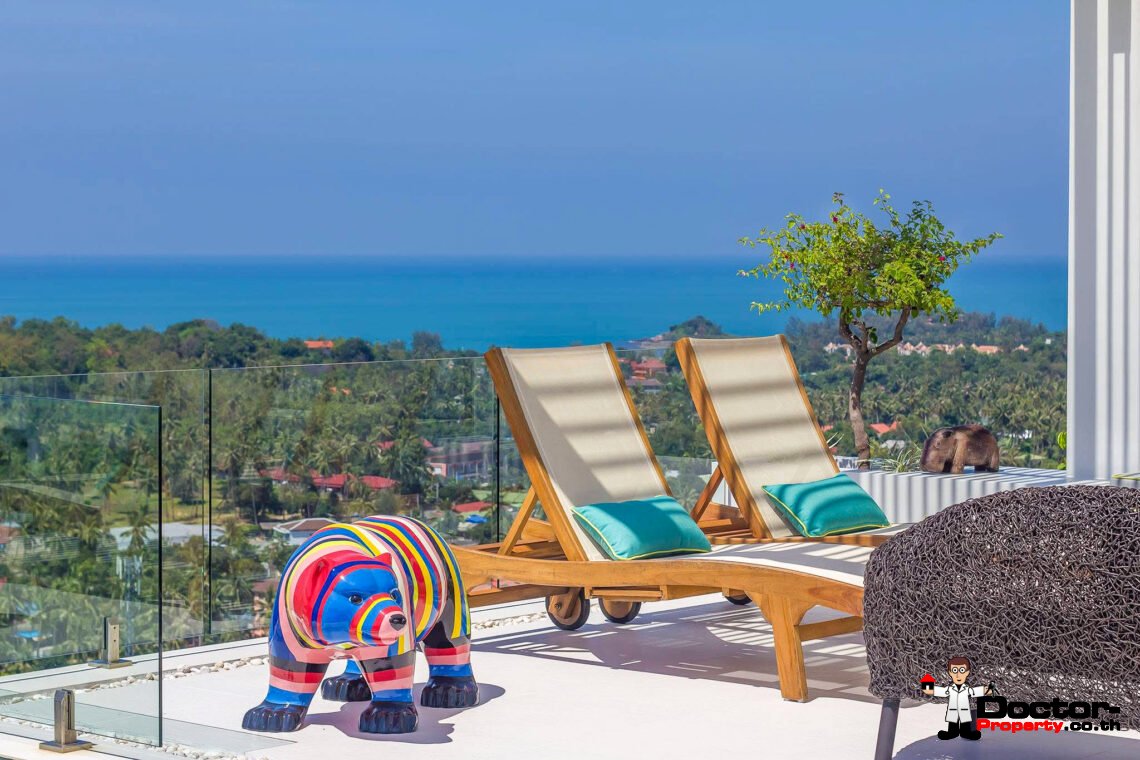 Luxury 5 Bedroom Pool Villa with Sea View in Plai Laem, Koh Samui – For Sale
