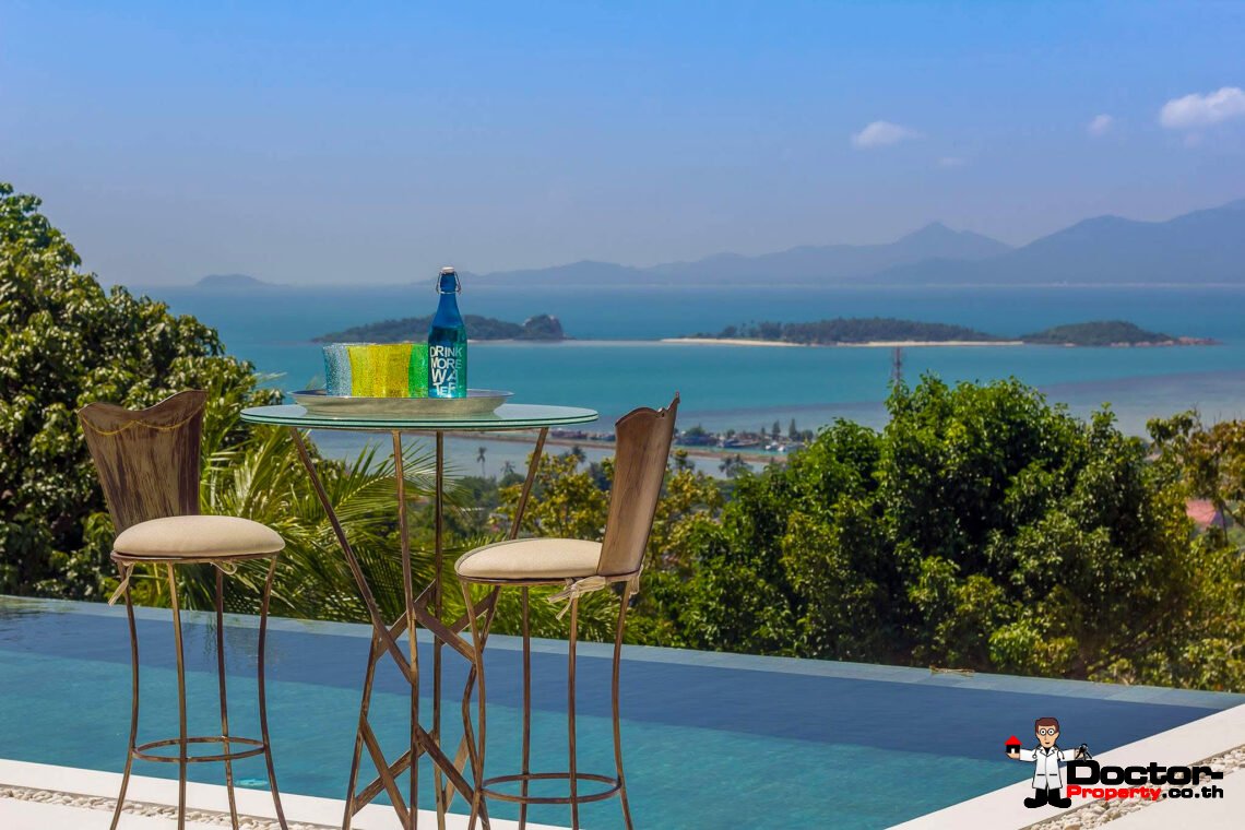Luxury 5 Bedroom Pool Villa with Sea View in Plai Laem, Koh Samui – For Sale
