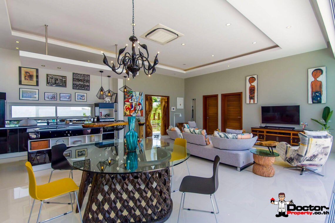 Luxury 5 Bedroom Pool Villa with Sea View in Plai Laem, Koh Samui – For Sale