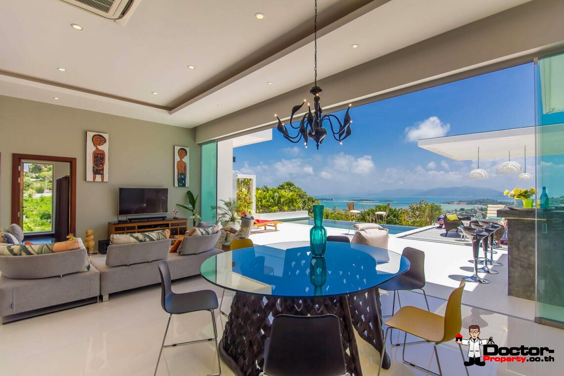 Luxury 5 Bedroom Pool Villa with Sea View in Plai Laem, Koh Samui – For Sale