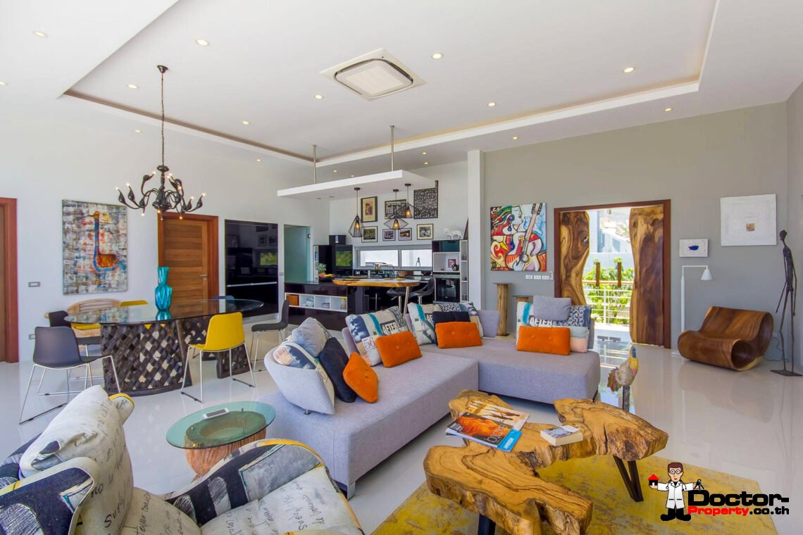 Luxury 5 Bedroom Pool Villa with Sea View in Plai Laem, Koh Samui – For Sale