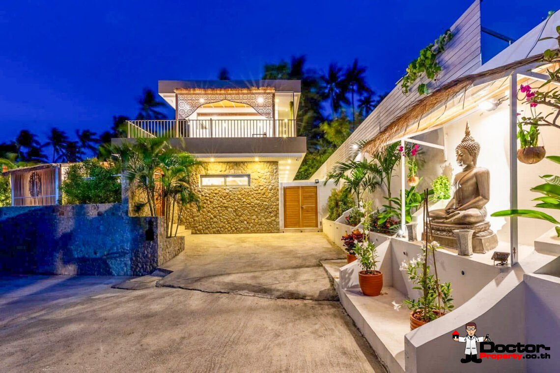 Tropical 3 Bedroom Pool Villa in Mae Nam, Koh Samui – For Sale