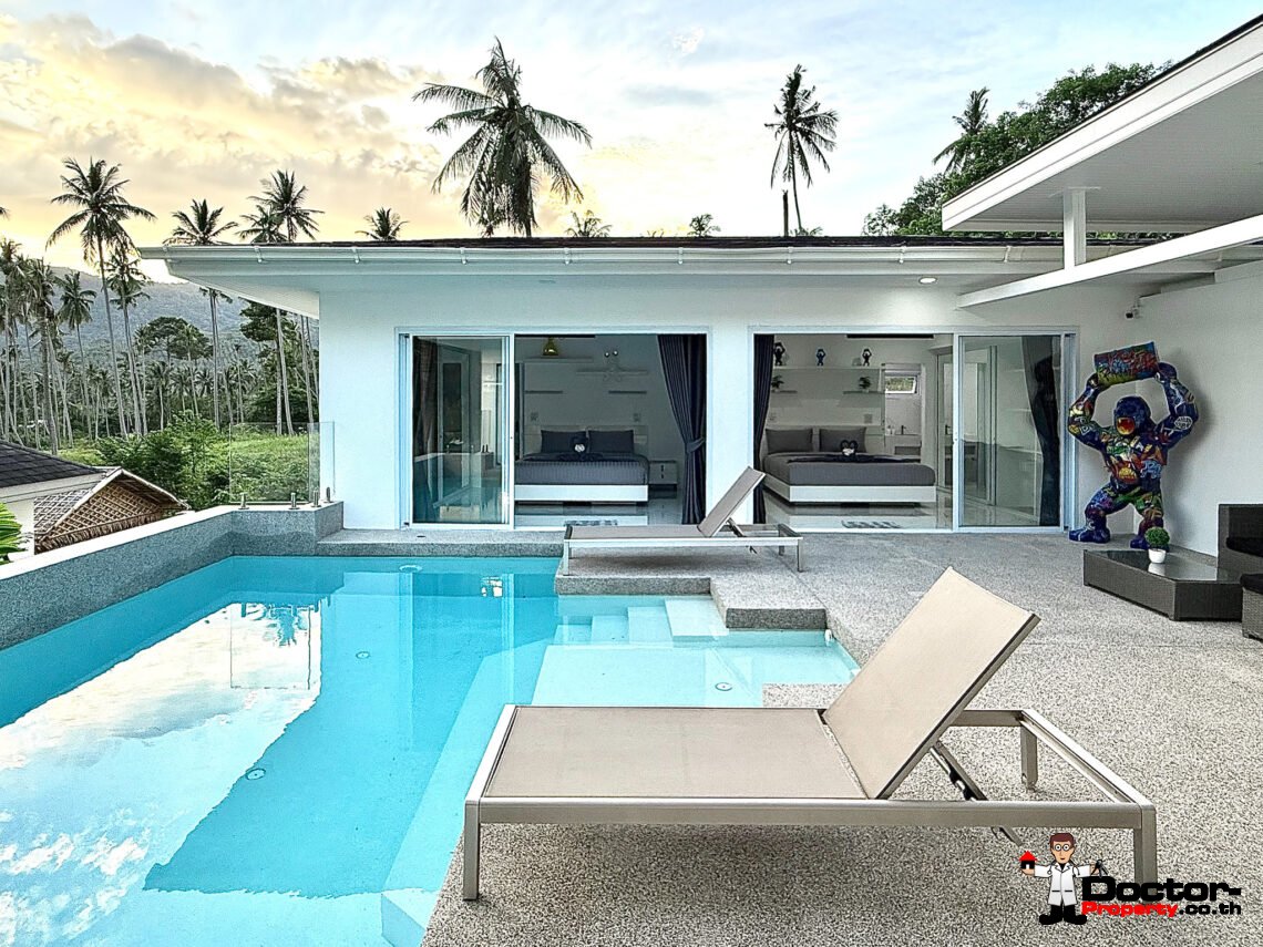 Tropical 3 Bedroom Private Pool Villa in Lamai – For Sale