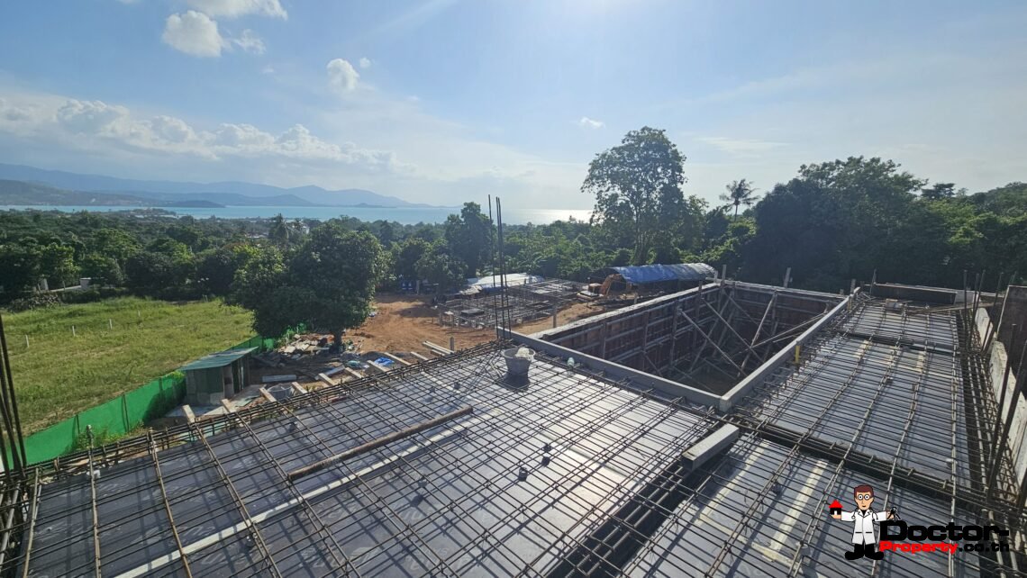 Luxury 3 Bedroom Pool Villa with Partial Sea View in Plai Laem, Koh Samui – For Sale