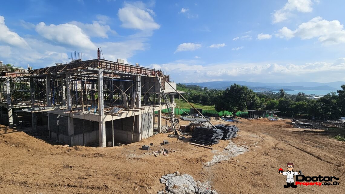 Luxury 3 Bedroom Pool Villa with Partial Sea View in Plai Laem, Koh Samui – For Sale