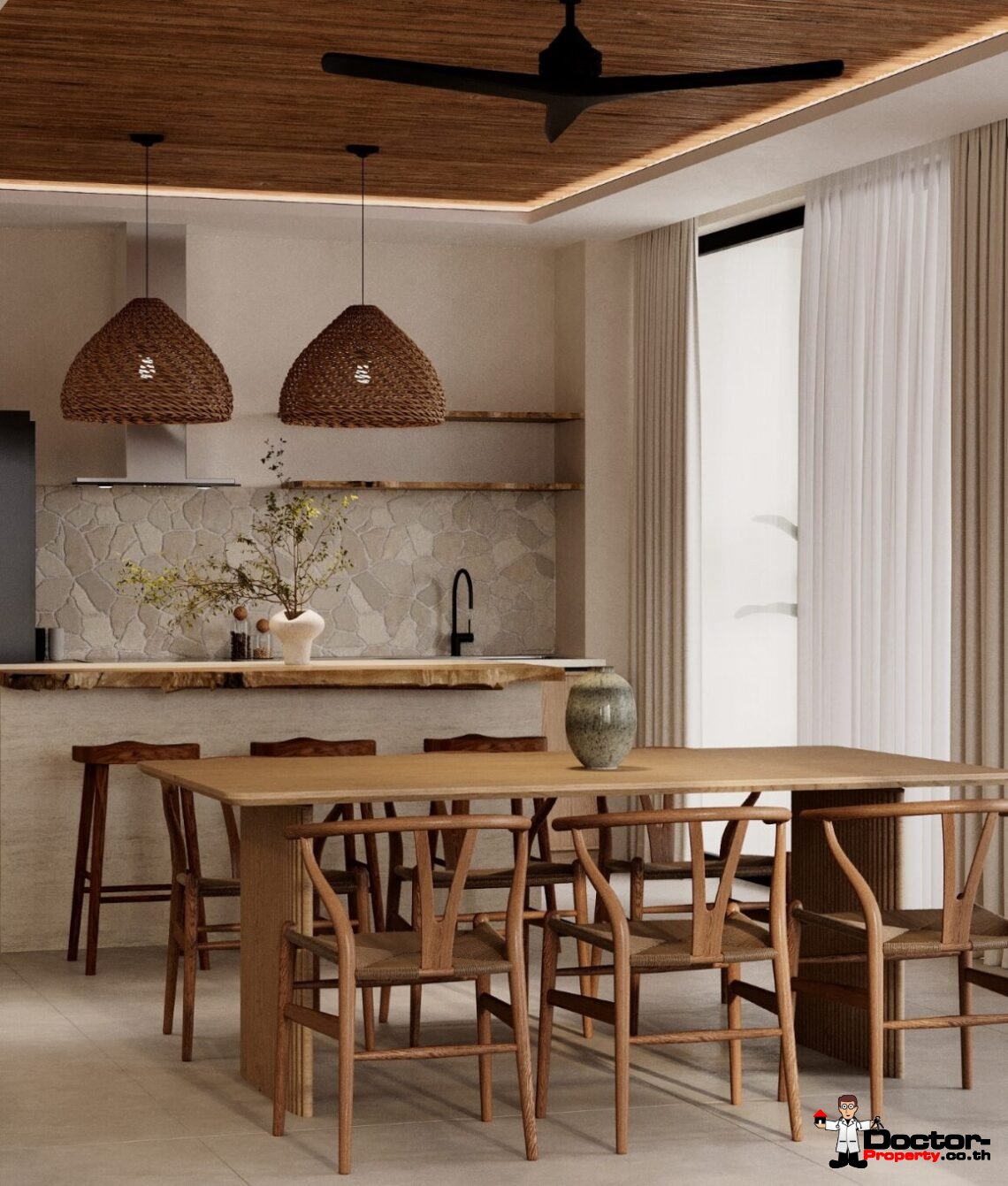 Luxury 3 Bedroom Pool Villa with Partial Sea View in Plai Laem, Koh Samui – For Sale