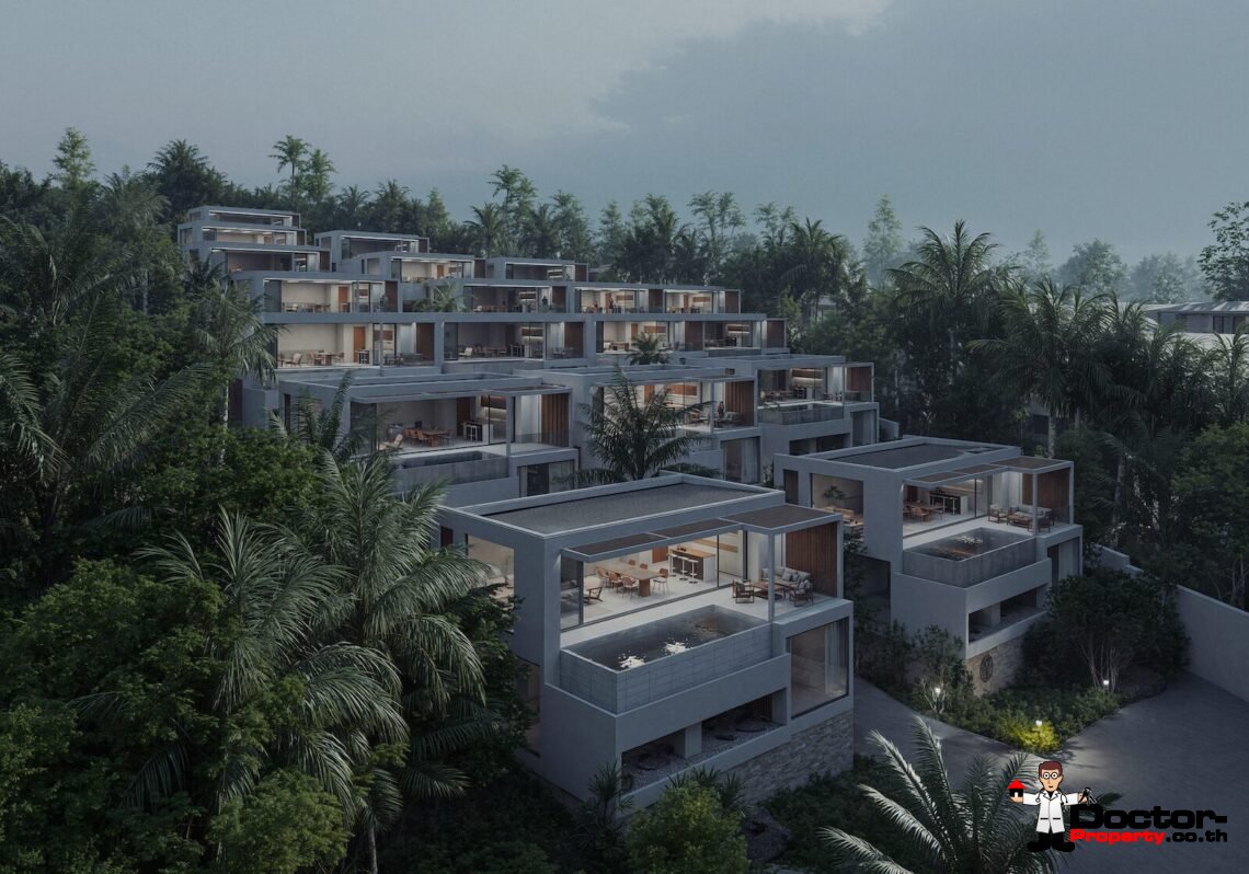 Luxury 3 Bedroom Pool Villa with Partial Sea View in Plai Laem, Koh Samui – For Sale